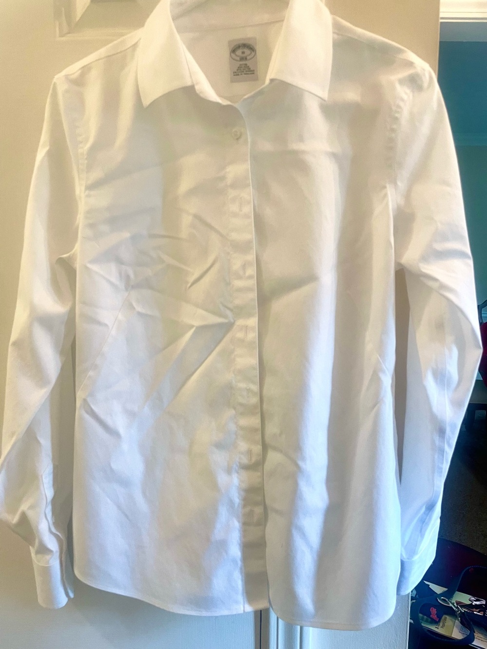 Classic Women’s Brooks Brother’s Size 10 White Dress Shirt - Tailored Cotton